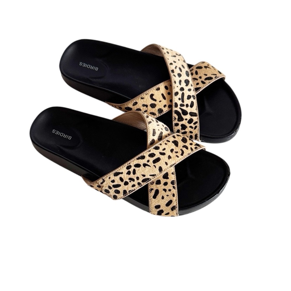 Birdies Robin Mini Cheetah Animal Print Slide Sandals size 6